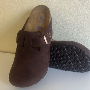 BIRKENSTOCK BOSTON Habana oiled leather-size: EU:38 /US:7-7.5-Soft Footbed. NIB!